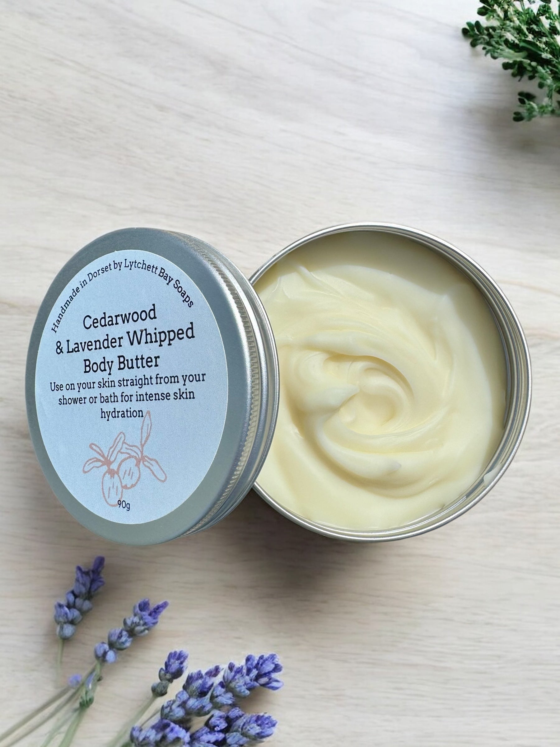Cedarwood and Lavender Whipped Body Butter - natural, vegan 90g