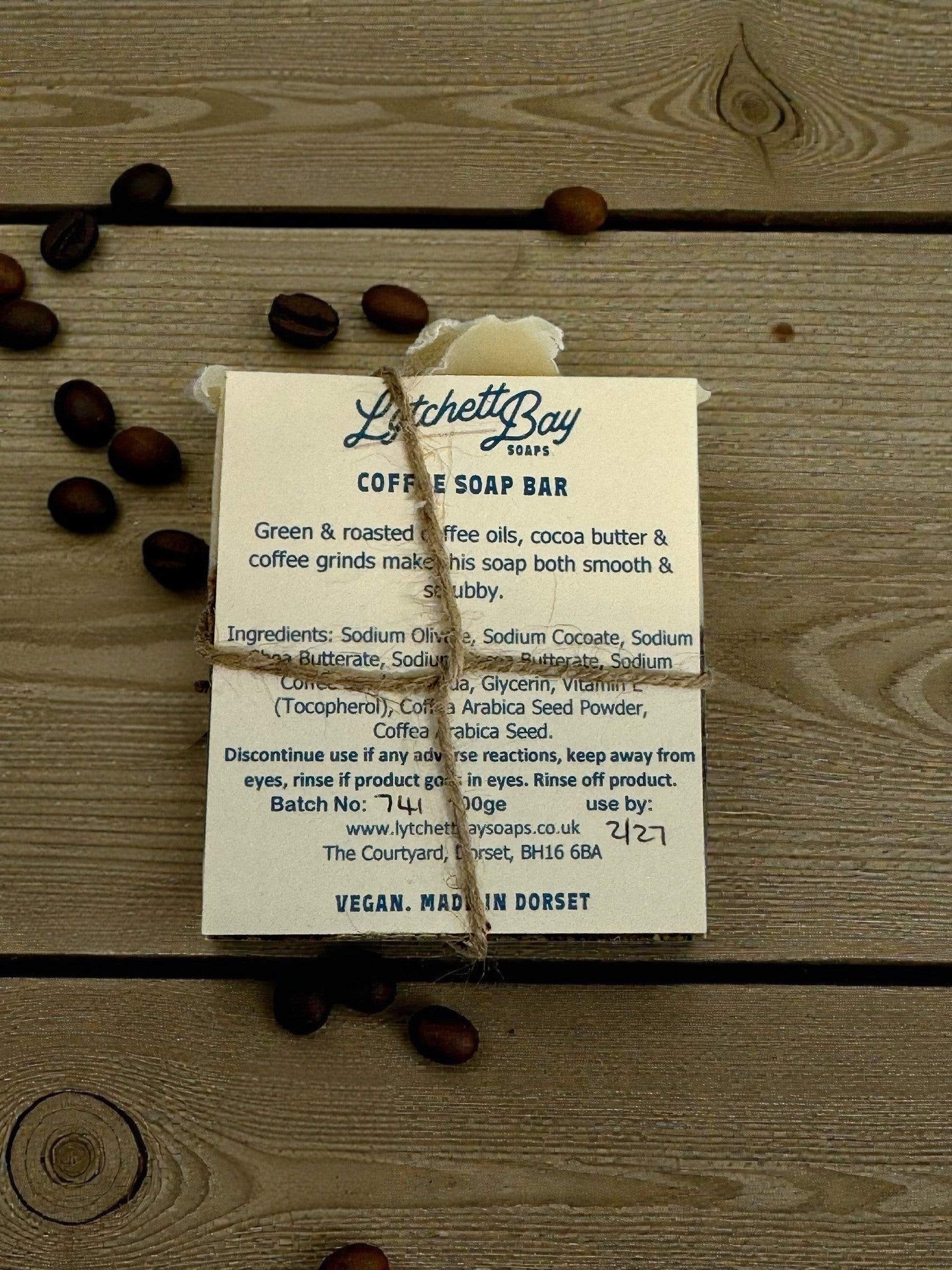 Coffee Soap - with exfoliating coffee grinds, green and roasted coffee oils