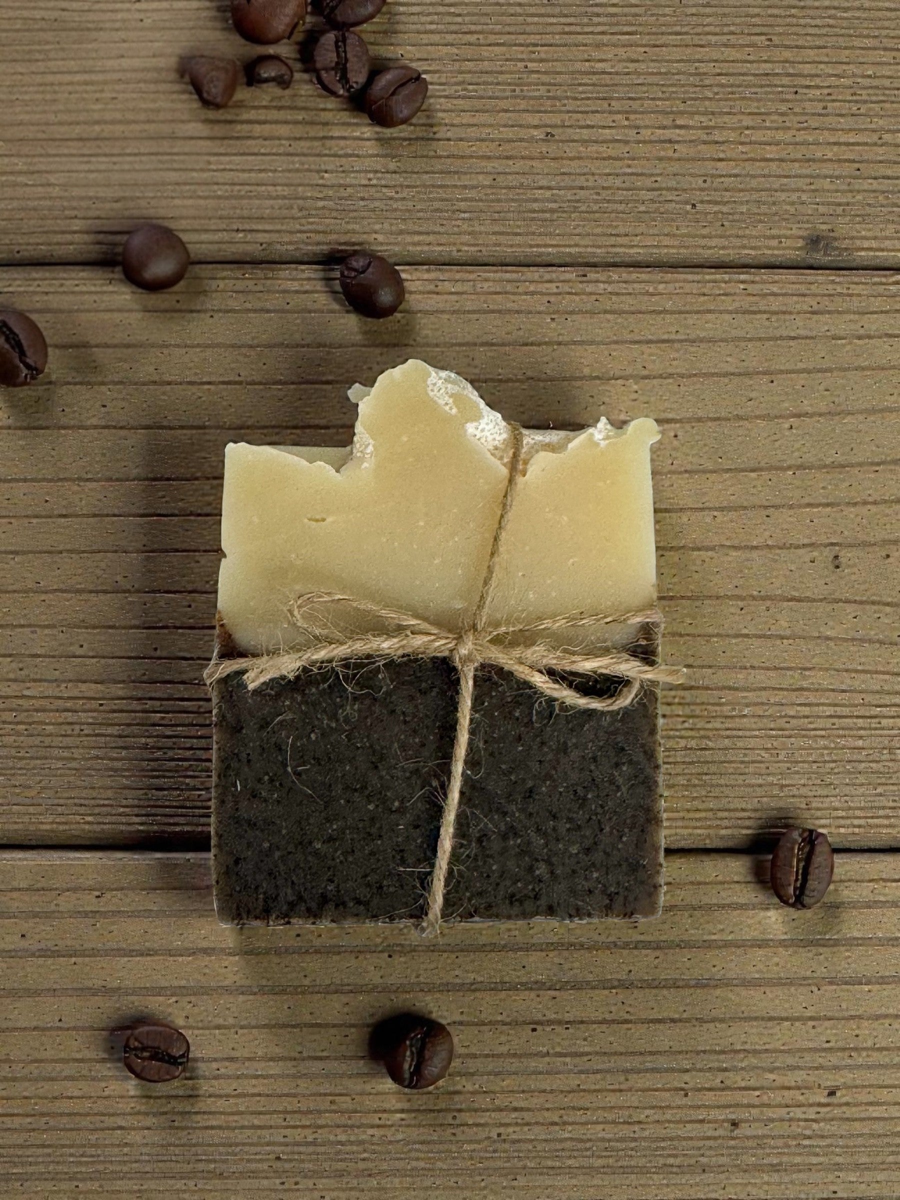Coffee Soap - with exfoliating coffee grinds, green and roasted coffee oils