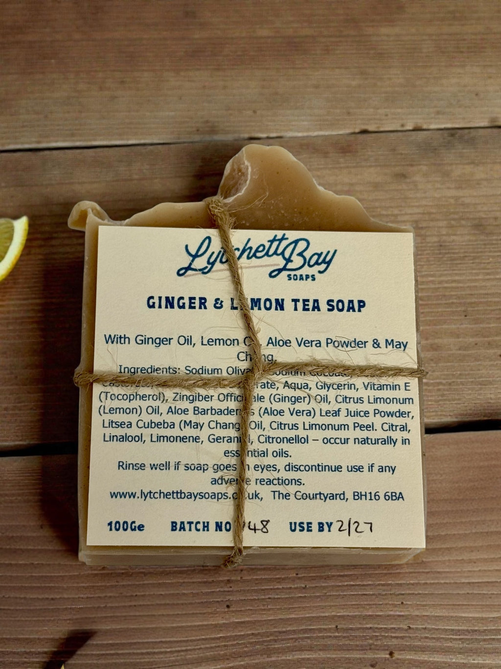 Ginger and Lemon Tea Soap ~ 100g