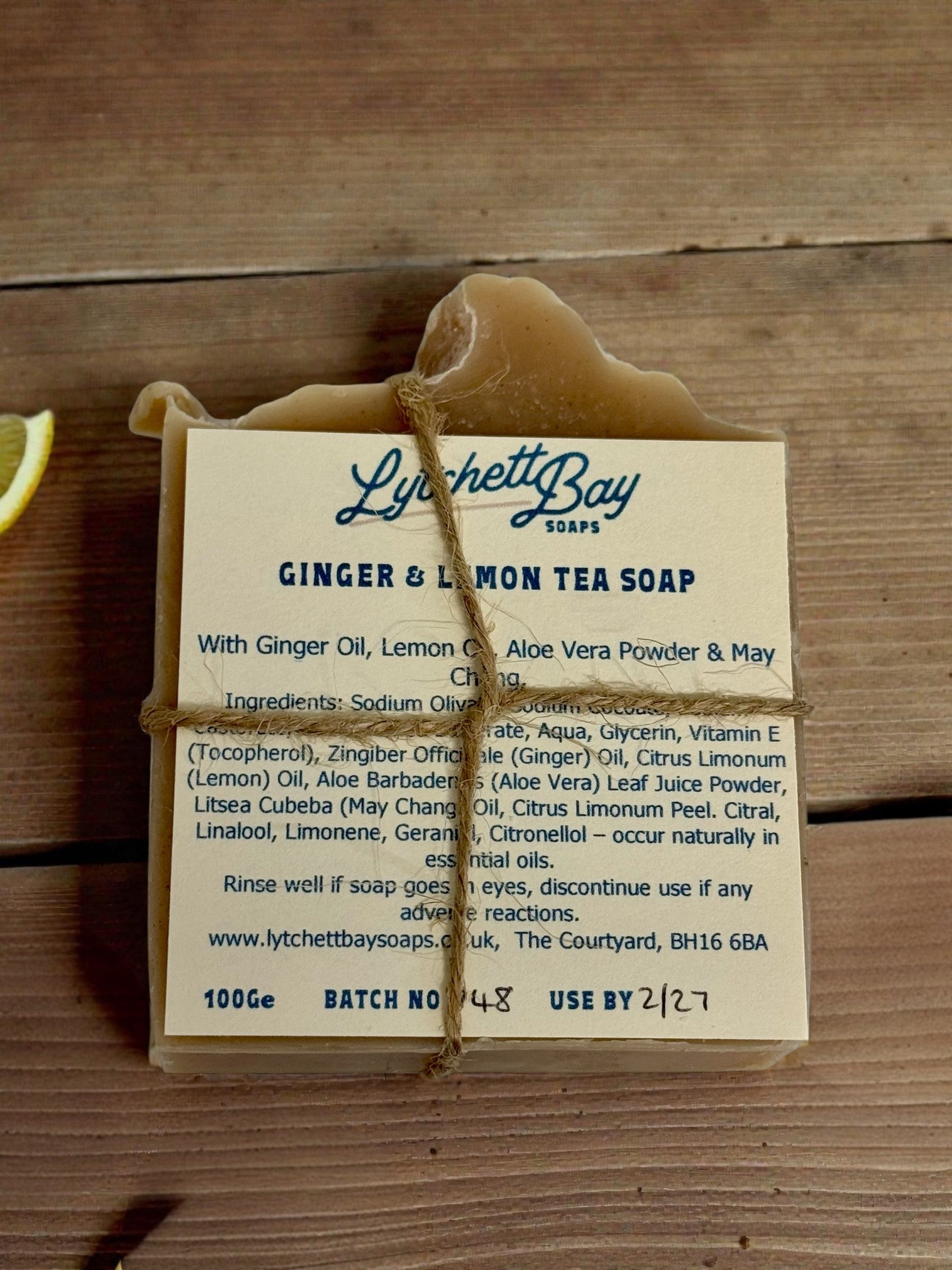 Ginger and Lemon Tea Soap ~ 100g