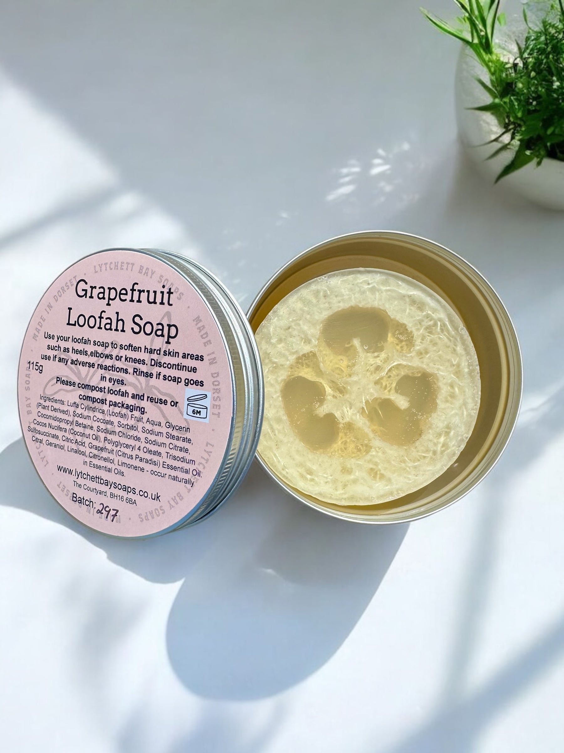 Grapefruit Loofah Soap ~ Natural Skin Softening, Exfoliating Soap Bar