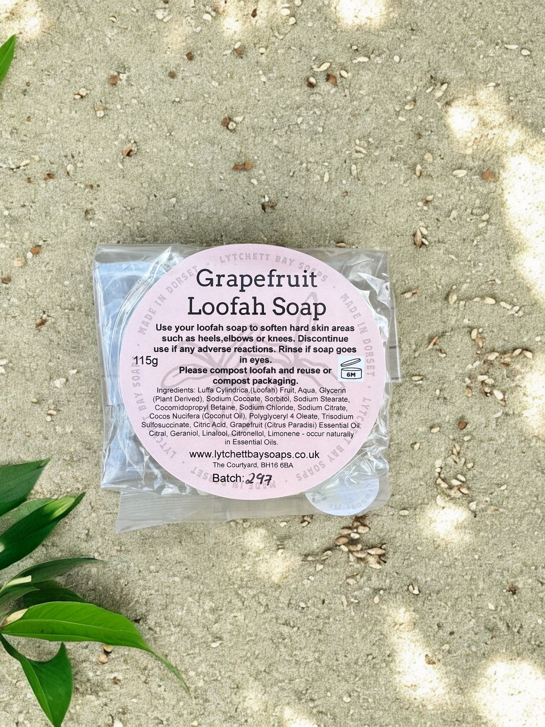 Grapefruit Loofah Soap ~ Natural Skin Softening, Exfoliating Soap Bar