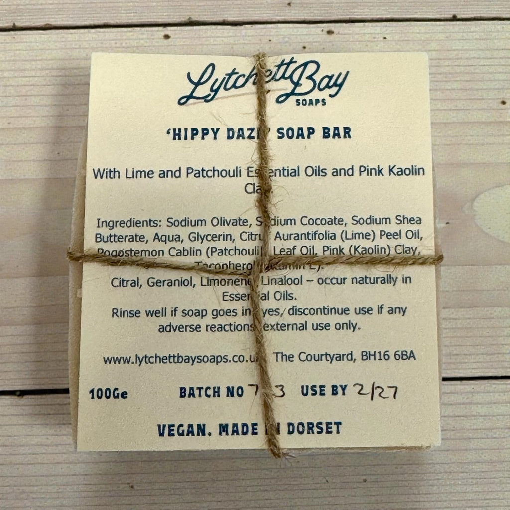‘Hippy Daze’ - Lime and Patchouli Soap Bar with Pink Clay