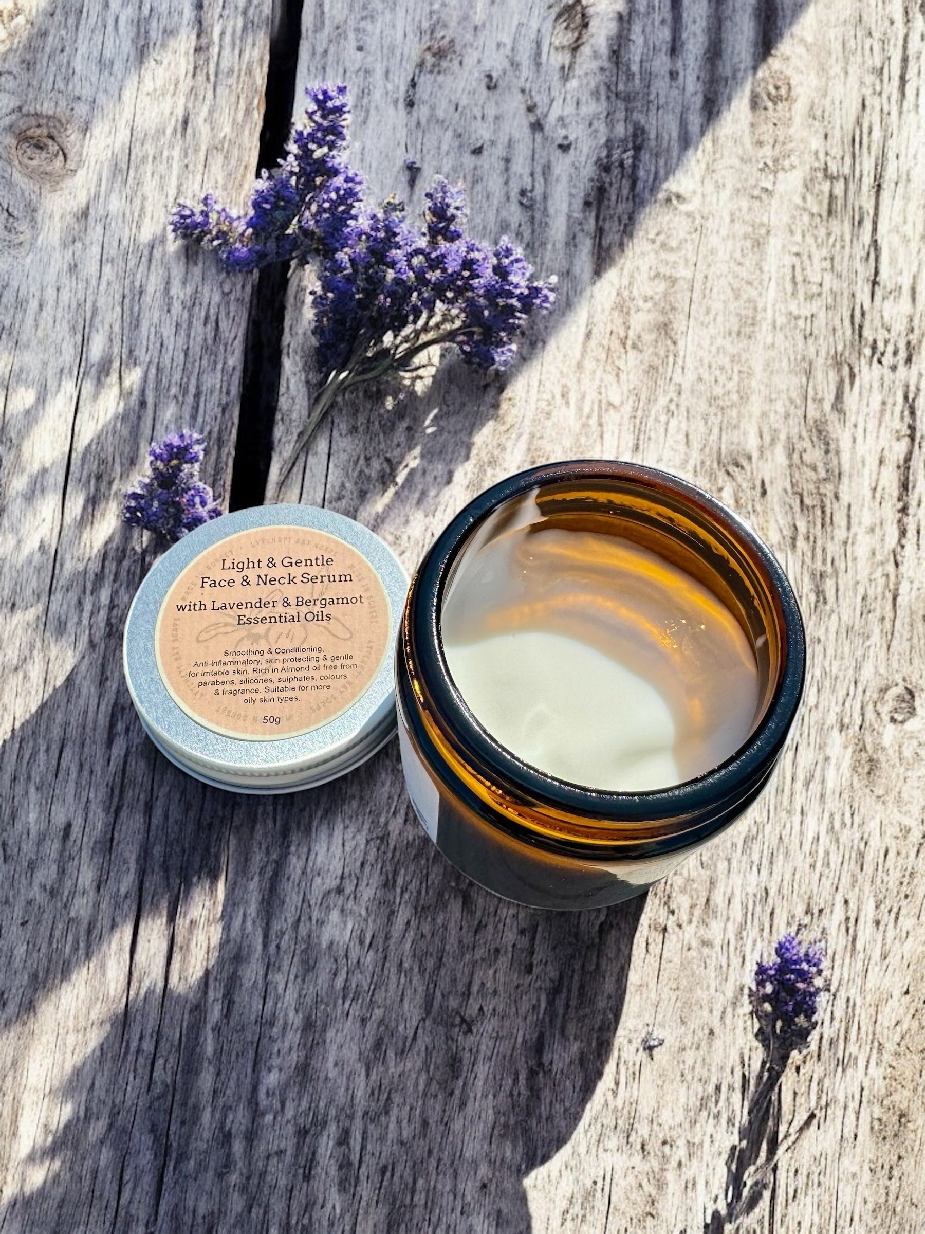 Light & Gentle Face and Neck Serum with Lavender and Bergamot Essential Oils 50g