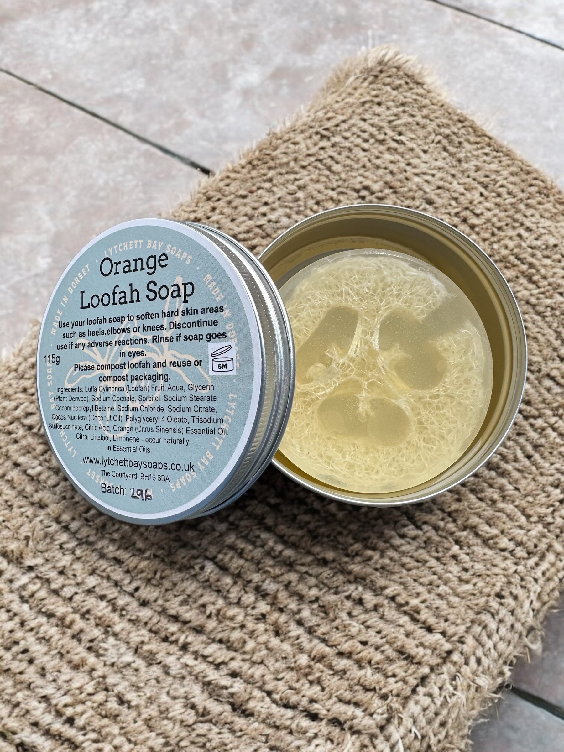 Orange Loofah Soap ~ Natural Skin Softening, exfoliating Soap Bar