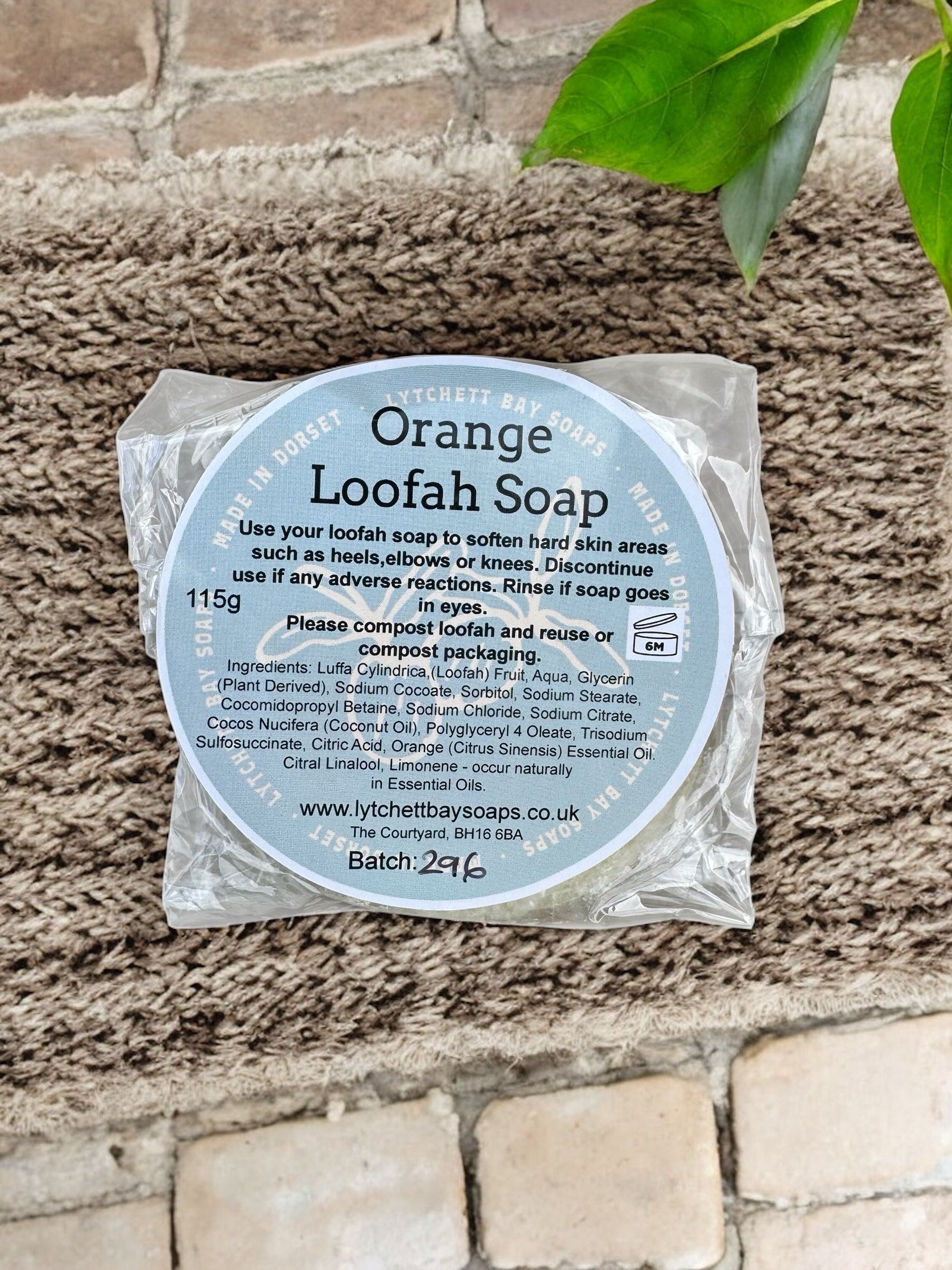 Orange Loofah Soap ~ Natural Skin Softening, exfoliating Soap Bar
