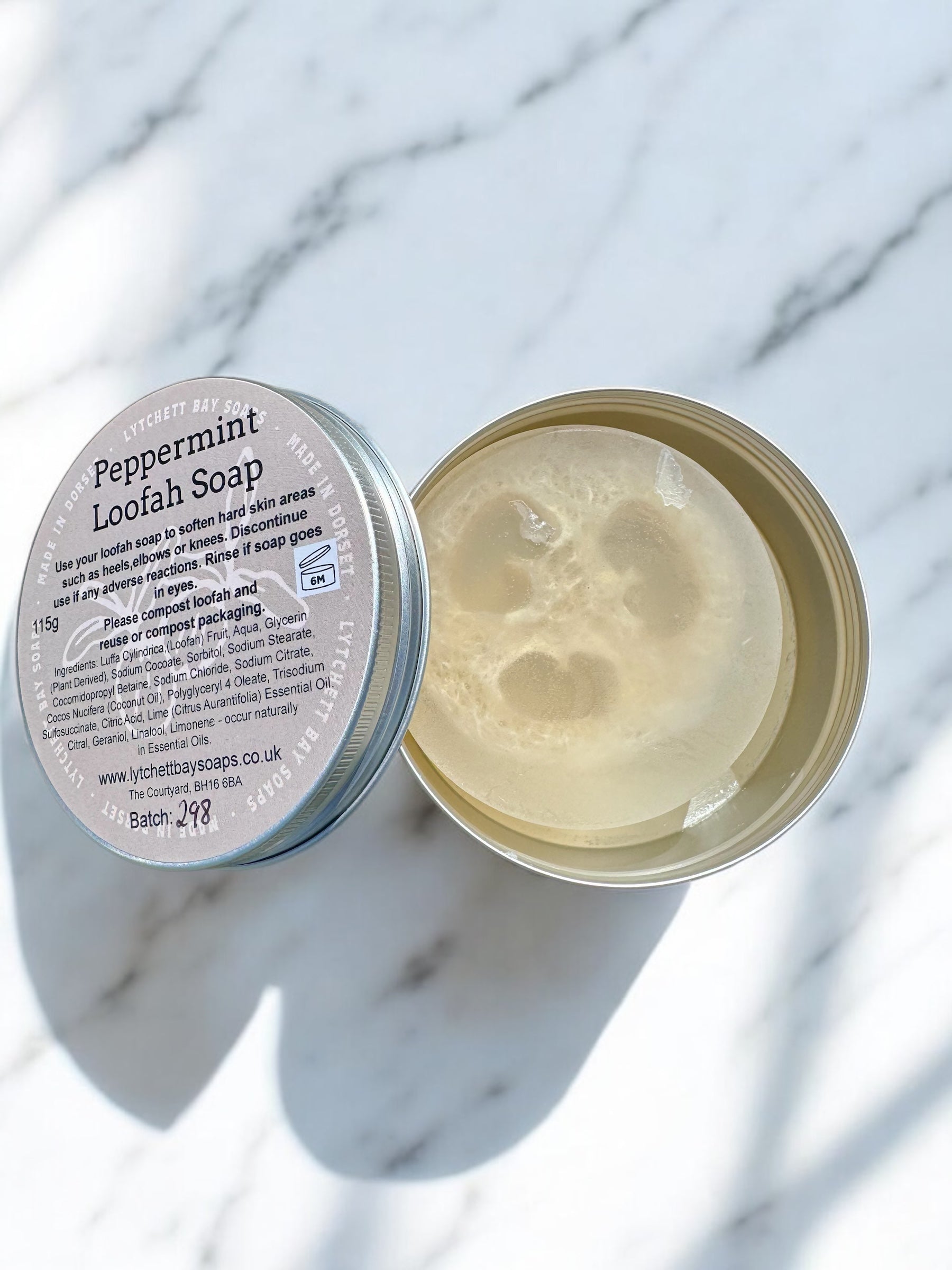 Peppermint Loofah Soap ~ Natural Skin Exfoliating Soap Bar