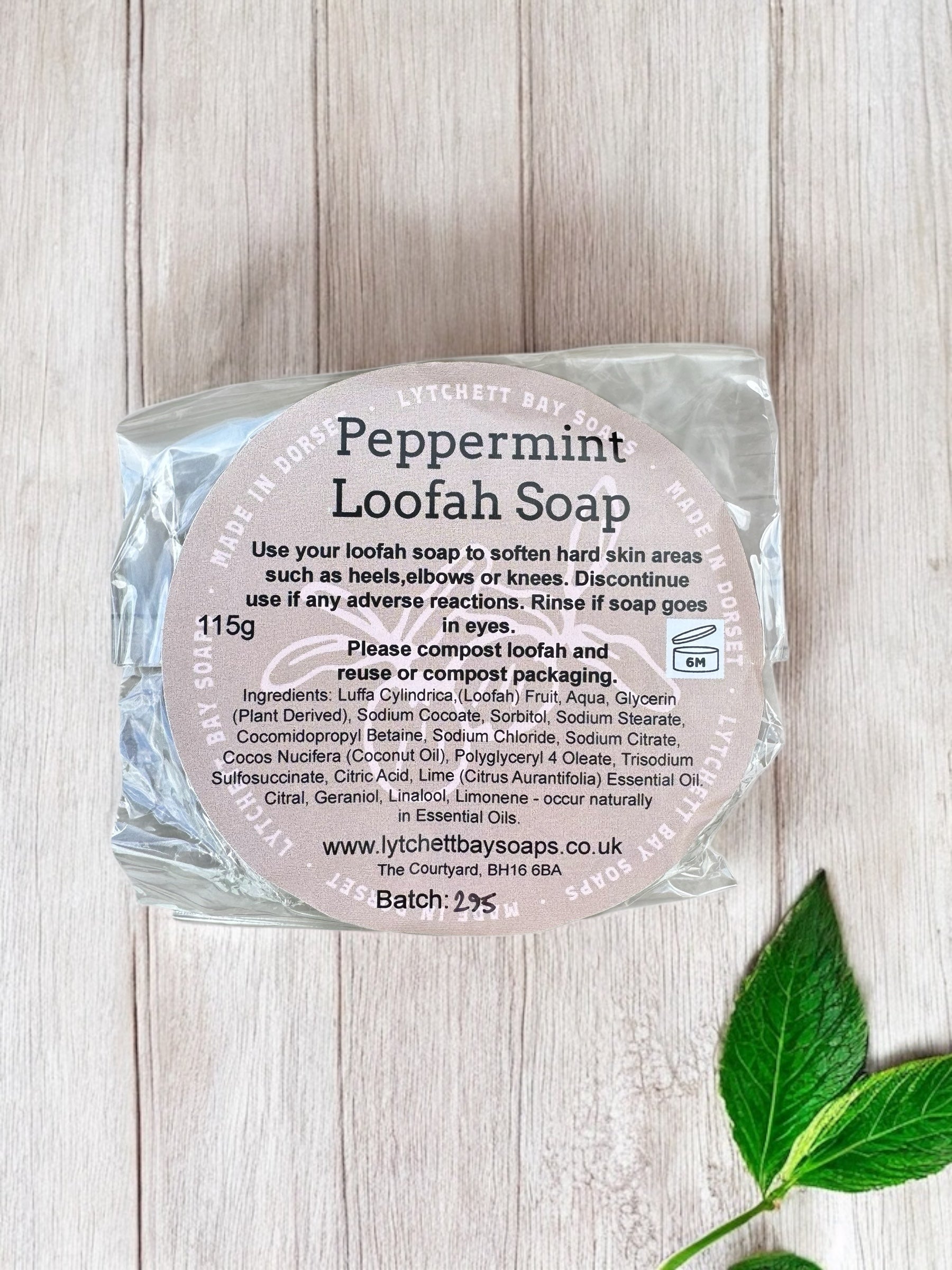 Peppermint Loofah Soap ~ Natural Skin Exfoliating Soap Bar