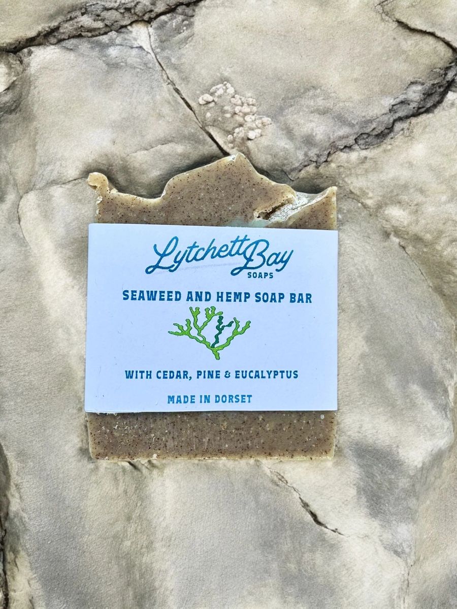 Seaweed and Hemp Soap Bar with Cedar, Pine and Eucalyptus Oils 100g