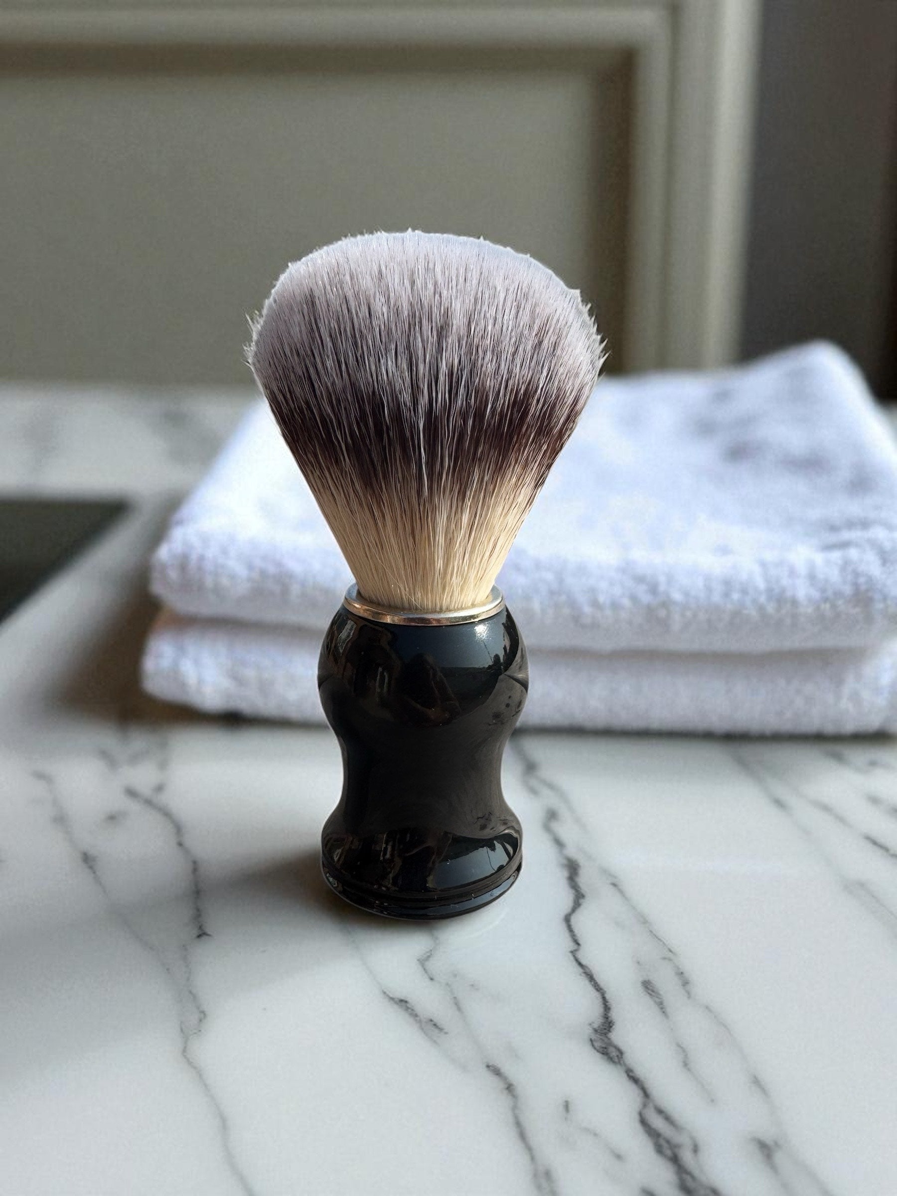 Traditional Shave Brush with synthetic bristles - soft and vegan friendly!