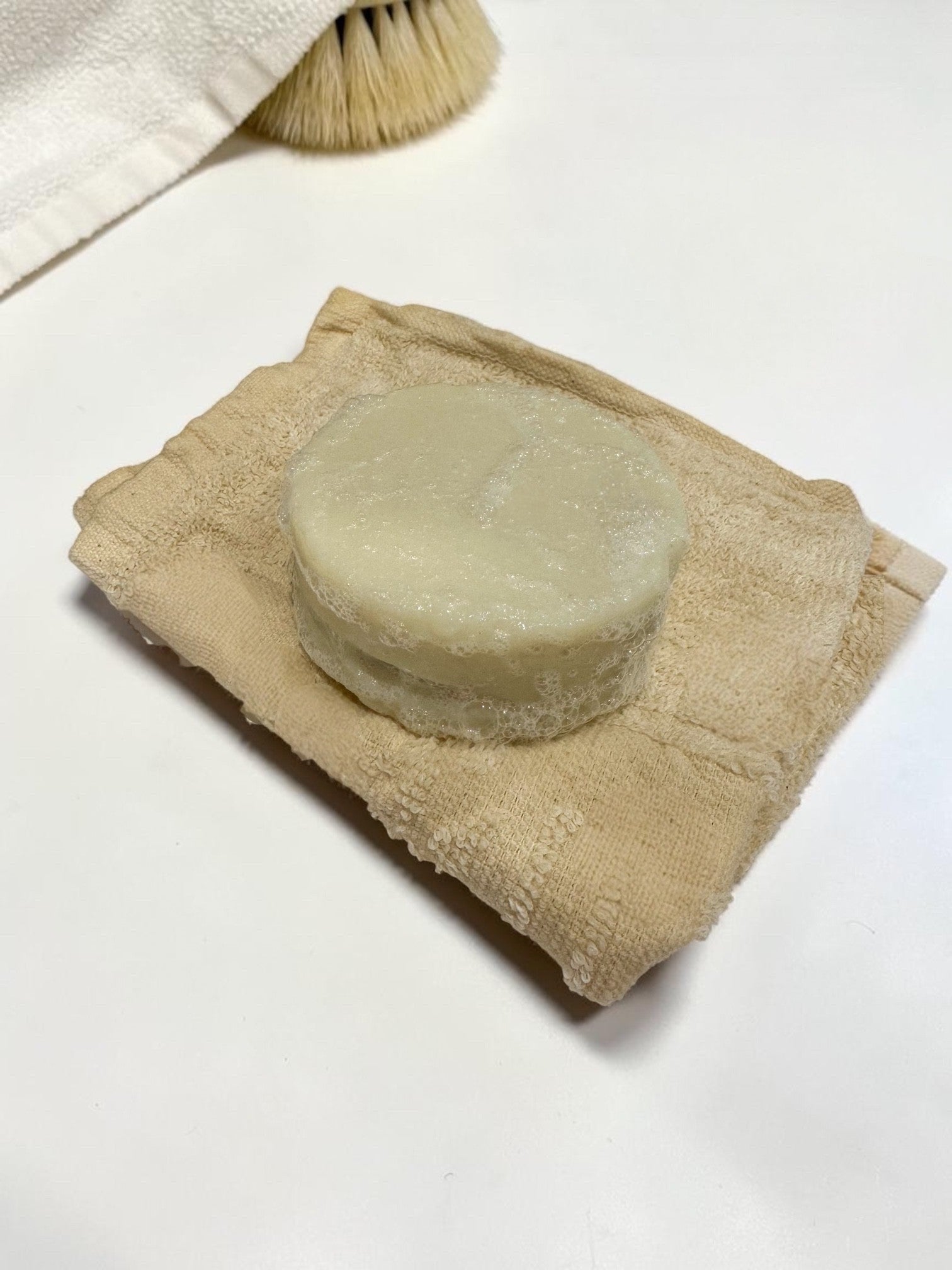 Clay and Tea Tree Shave Soap - in a compostable bag - Vegan 100g