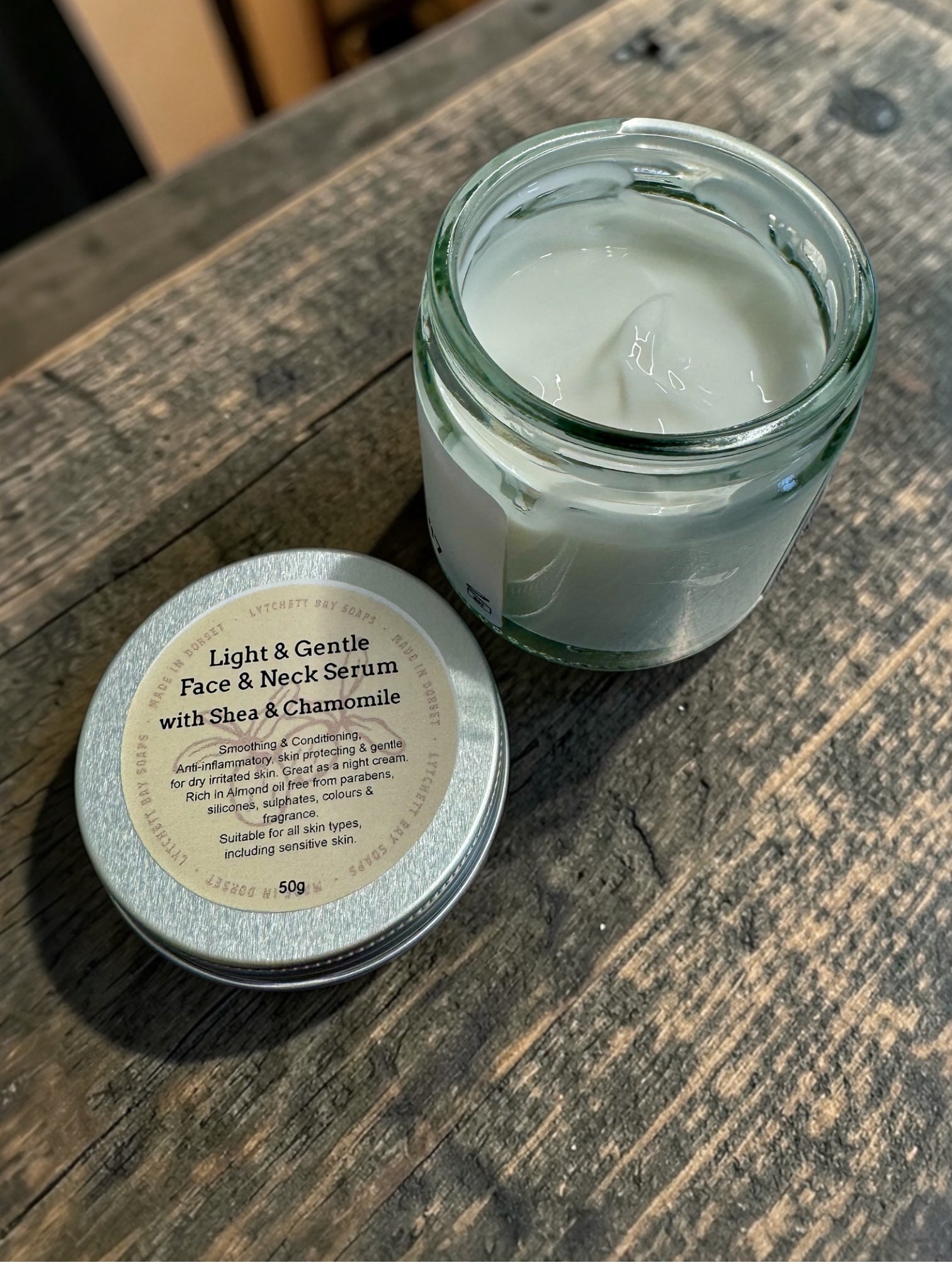 Light & Gentle Face & Neck Serum - Smoothing & Conditioning with Shea & Chamomile - Vegan, 50g