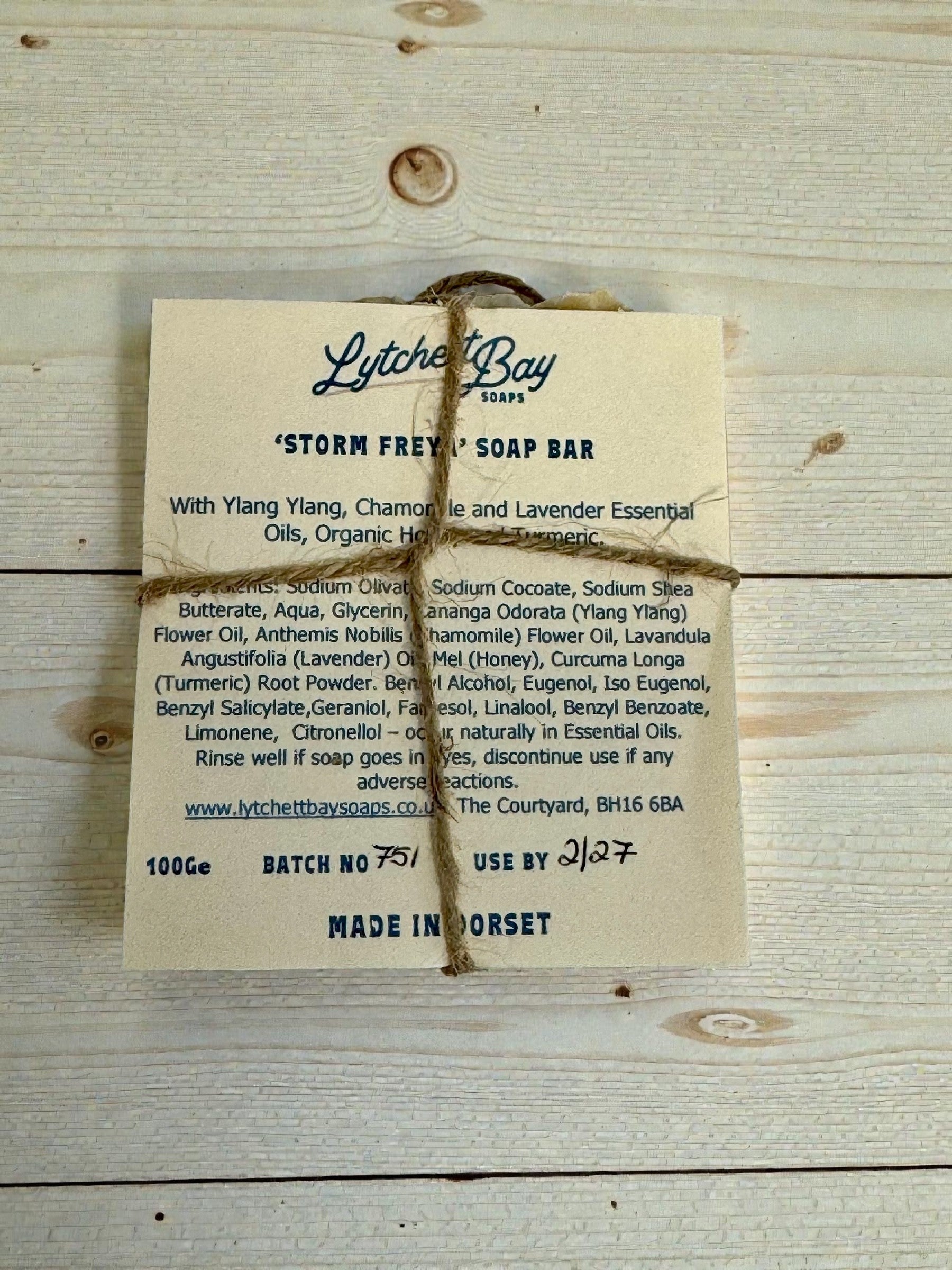 Storm Freya - Ylang Ylang, Chamomile, Lavender, Honey & Turmeric Soap Bar